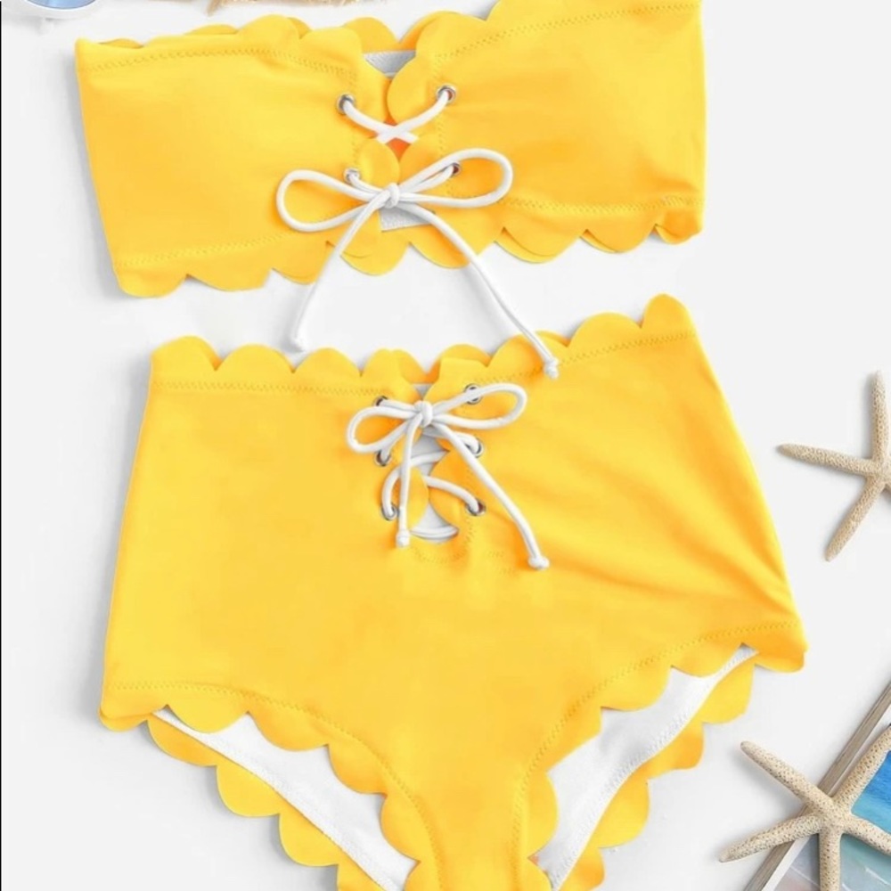 Yellow bathing suit